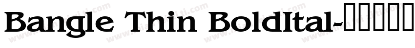 Bangle Thin BoldItal字体转换